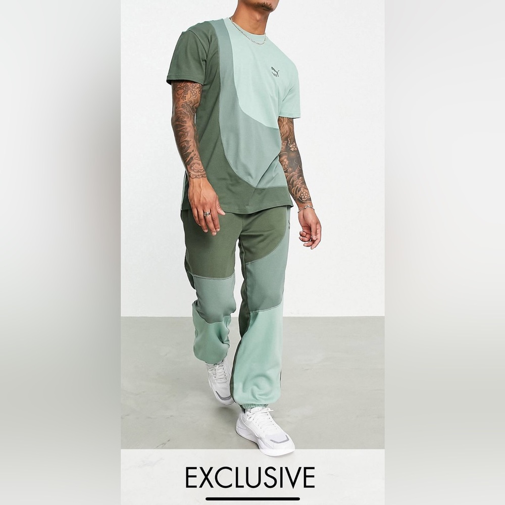 PUMA Convey Track Set in green-multi